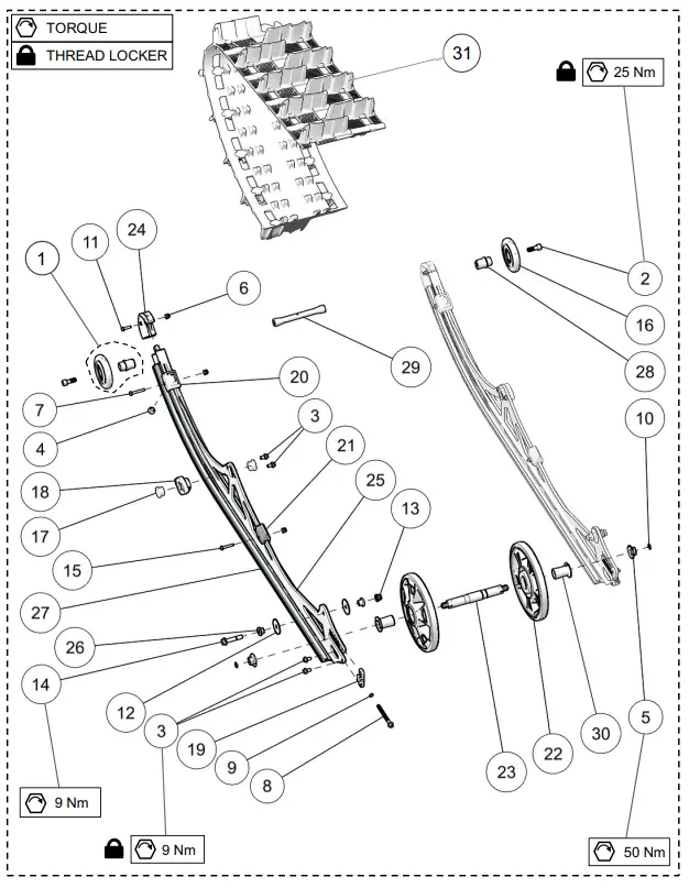 Rail Assembly Skinny Track