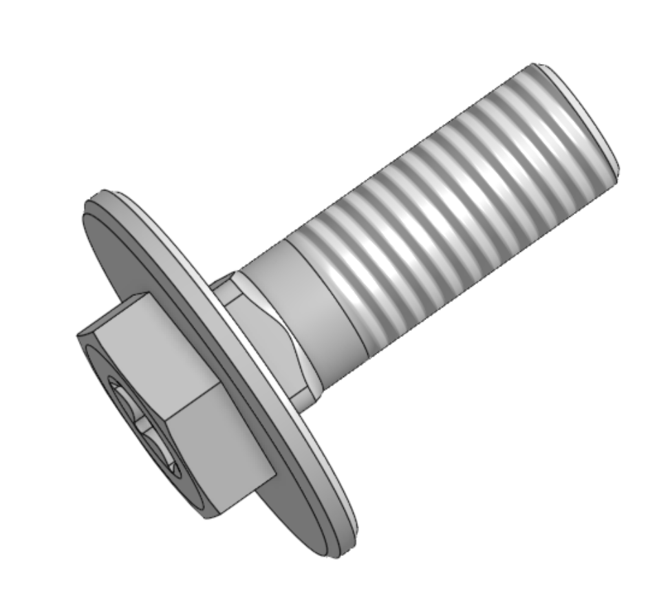 M8 CARRIAGE BOLT, Ti
