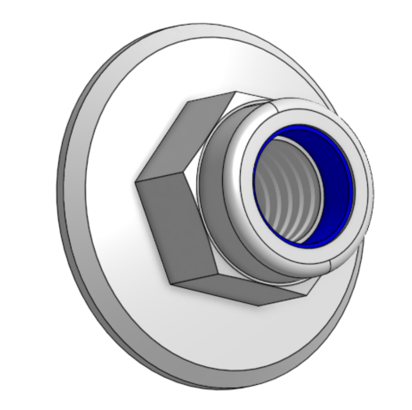 M8 Flange Nut, Ti