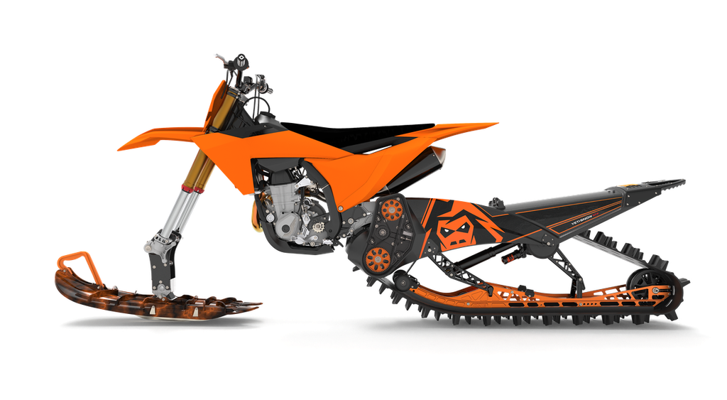 YETI SnowMX 137MT (Beta, 250, CRF L, 2003-2005, ELKA 3 Skid, YETI SnowMX Ski, Standard Carbon Spindle, Standard, Standard, Black Handle, Black Ski Board, Black Bumper, White Graphic, Clear Gear, Black Rail, No, No Cargo Rack, No, No Tunnel Bag, Soft Strut, No)