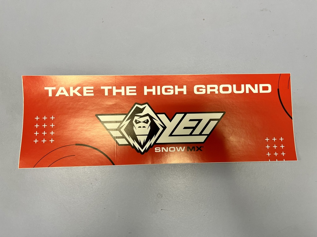 YETI 4"x12" sticker - TAKE HIGH GROUND