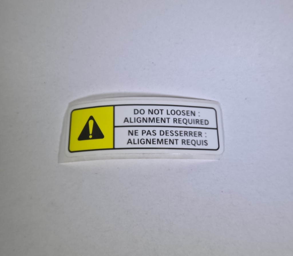 Sticker - Do not loosen