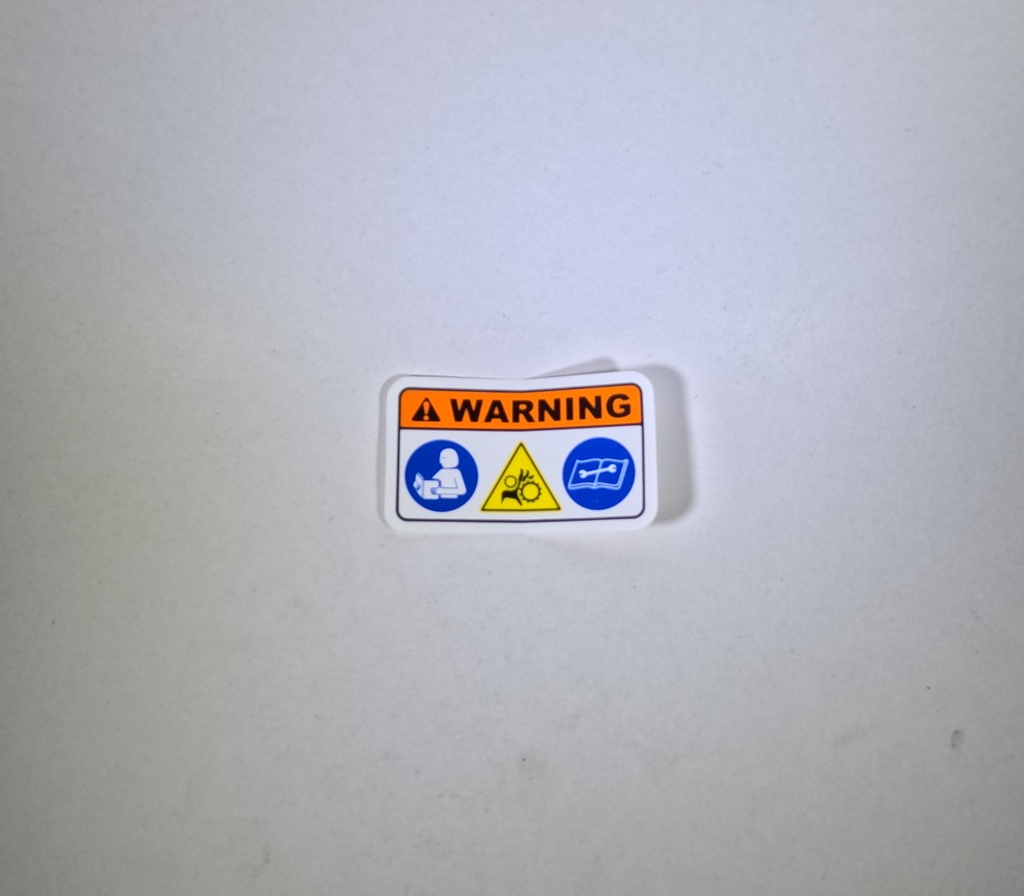 Sticker warning
