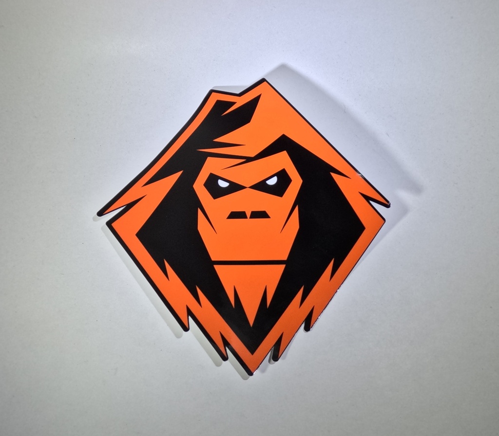 [YPDC1901OR] Decal YETI head - Orange