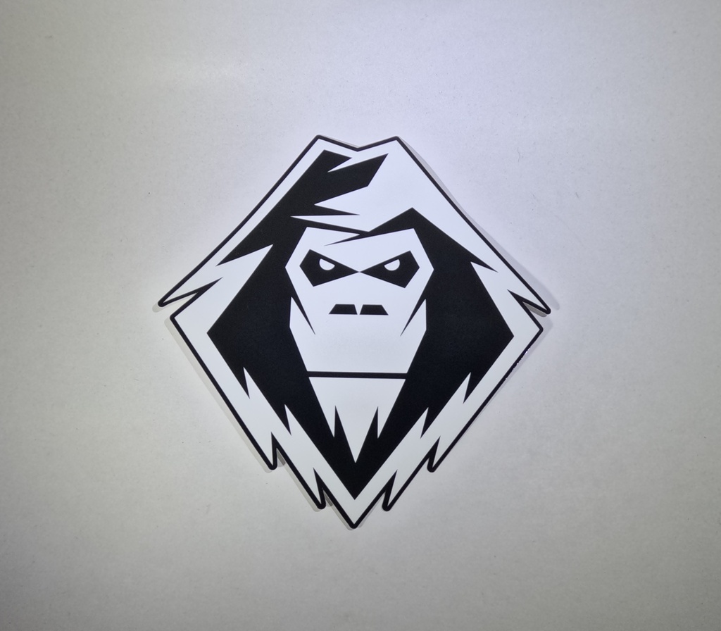 [YPDC1901WT] Decal YETI head - White