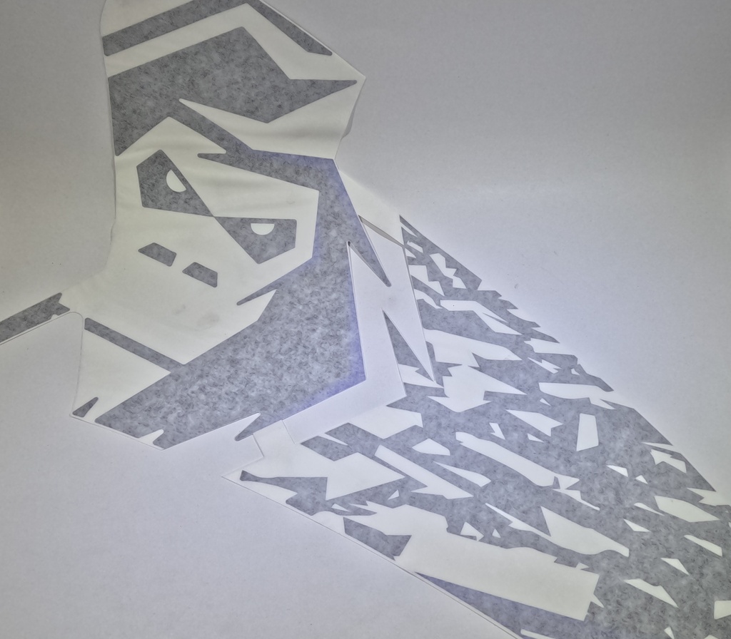 [YPDC3409BL] Decal - YETI Face LH - Blue