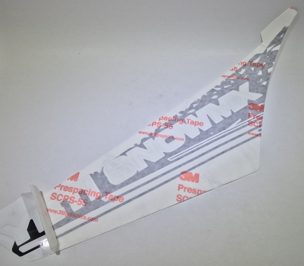 [YPDC3414WT] Decal - Stripes RH - White