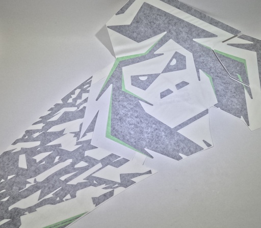 [YPDC3412GN] Decal - YETI Face RH - Green